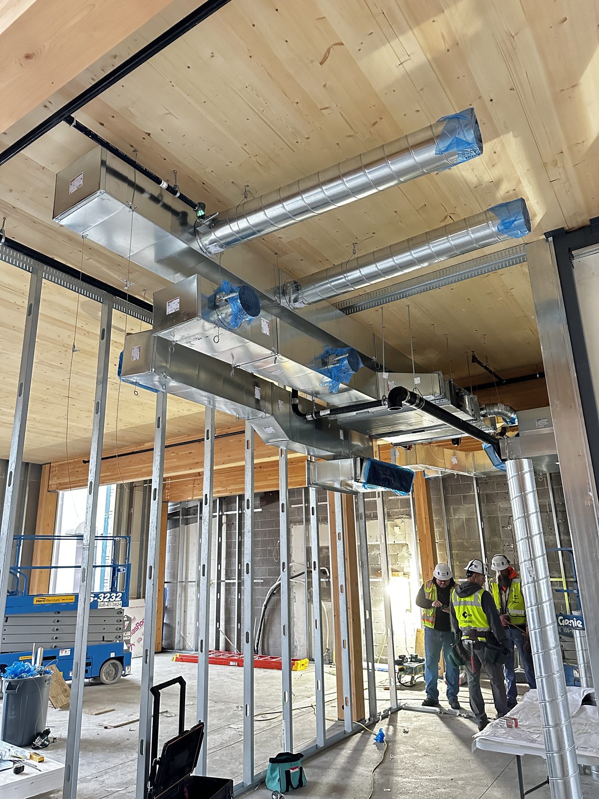 Commercial duct rough-in